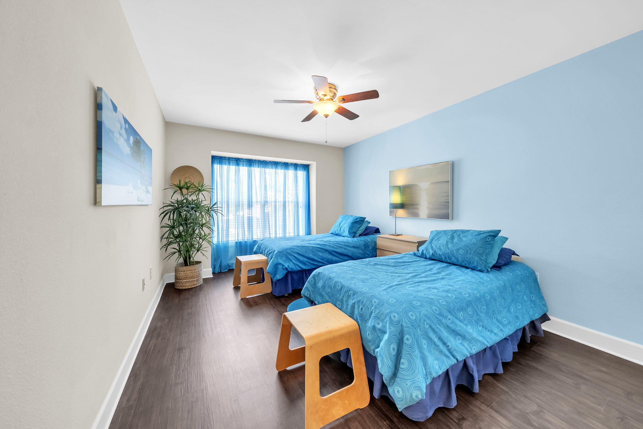 159 Golden Eagle Court, Unit 3C Santa Rosa Beach, FL 32459 - Photo 29 of 34 a bedroom with double bed furniture and a window