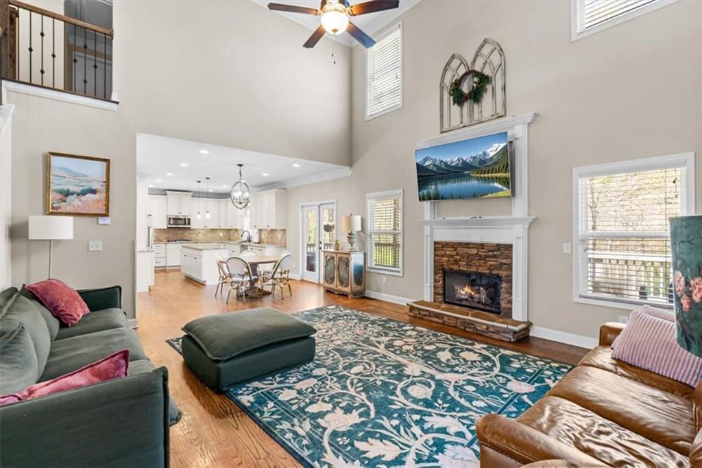 802 Double Branches Lane Dallas, GA 30132 - Photo 13 of 80 a living room with furniture and a fireplace