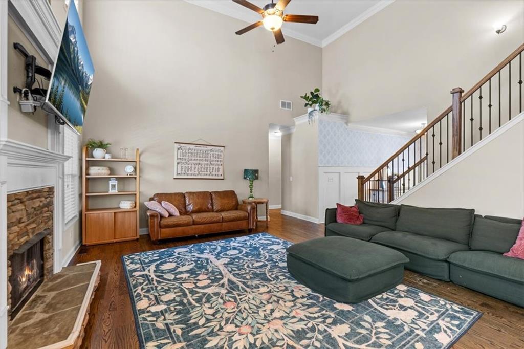 802 Double Branches Lane Dallas, GA 30132 - Photo 15 of 80 a living room with furniture and a fireplace