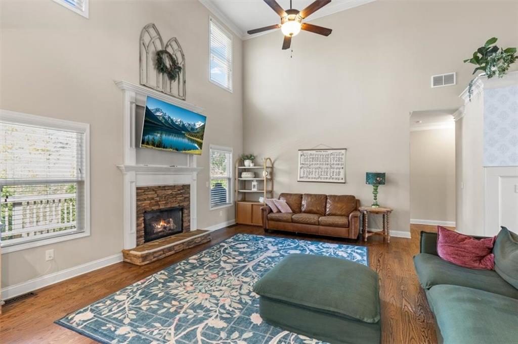 802 Double Branches Lane Dallas, GA 30132 - Photo 17 of 80 a living room with furniture and a fireplace