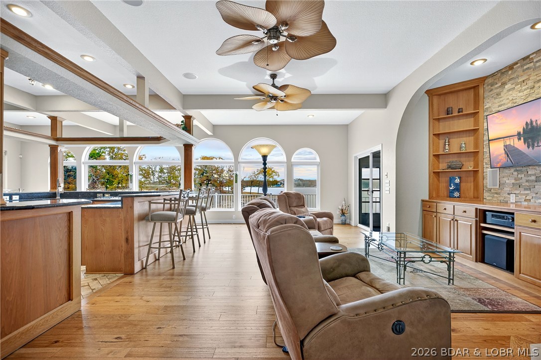 331 Hollow Oak Road Sunrise Beach, MO 65079 - Photo 16 of 66 Kitchen & Living Room to VIEW