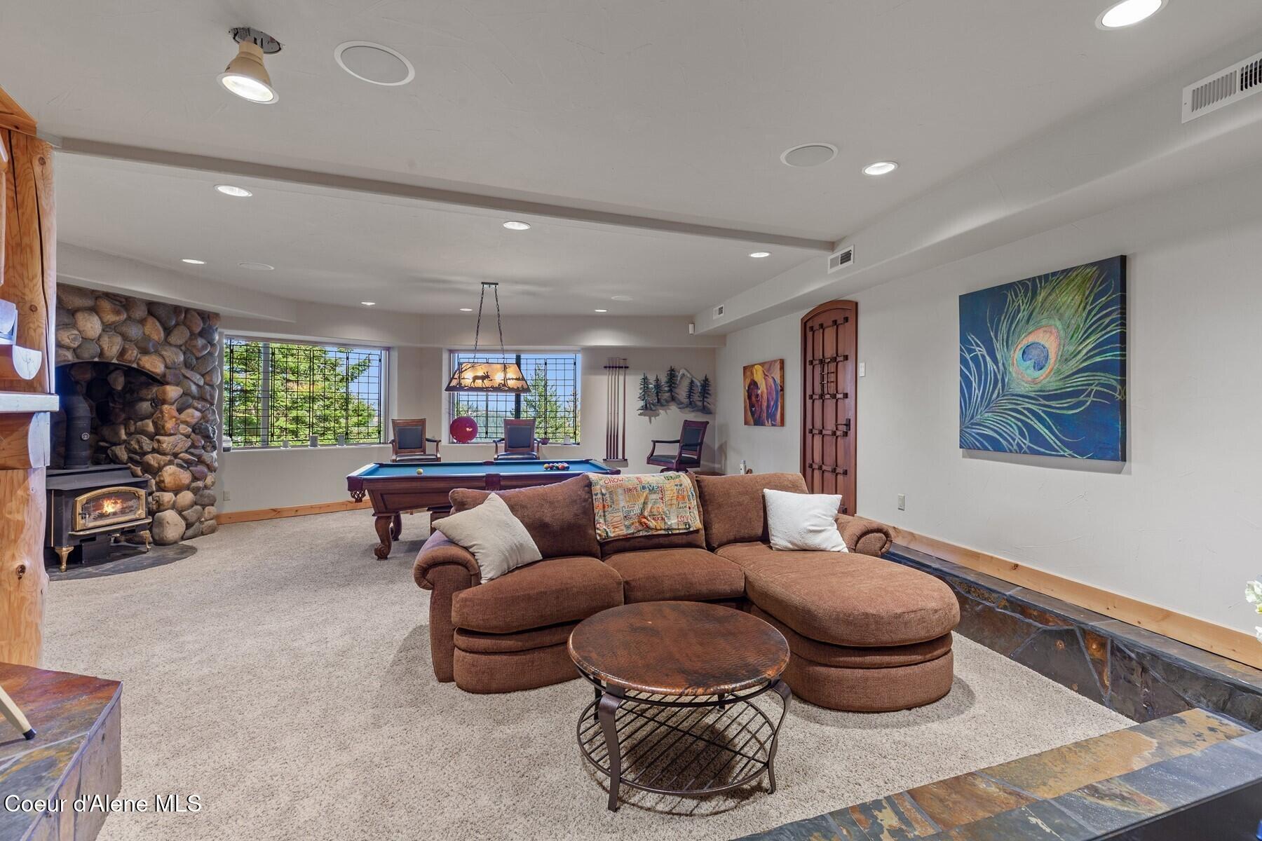 18869 South Trekker Woods Road Coeur D'Alene, ID 83814 - Photo 48 of 76 Lower level Game Room