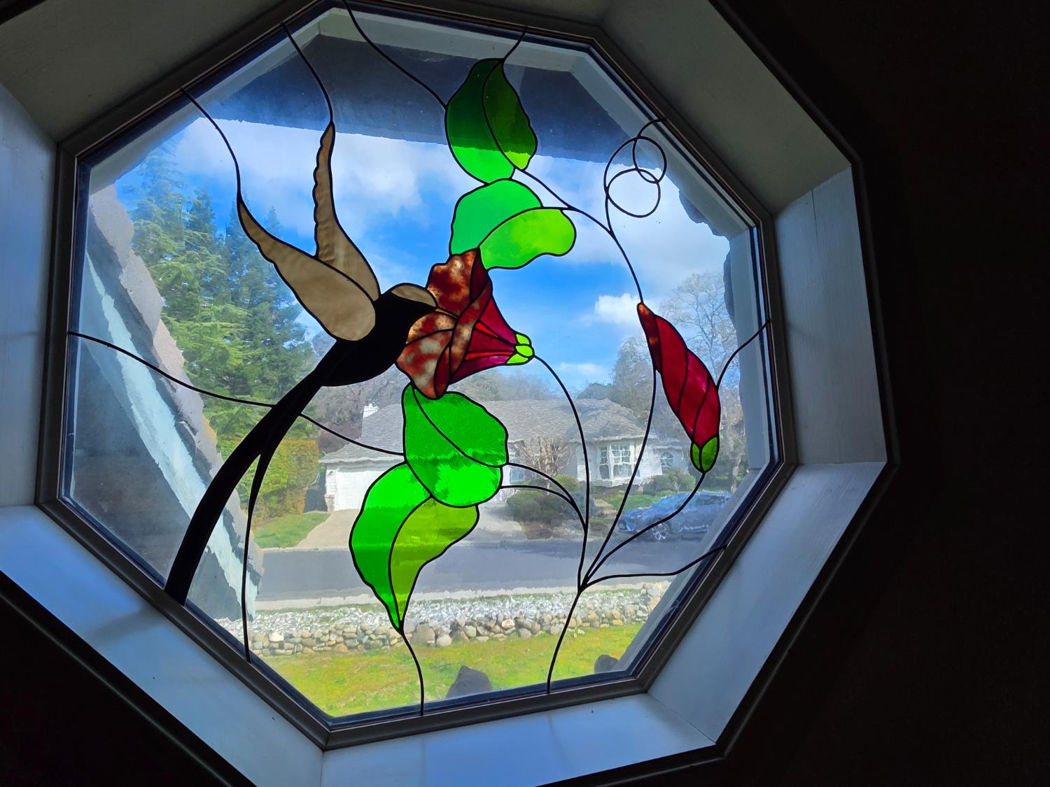 6416 Rio Blanco Drive Rancho Murieta, CA 95683 - Photo 31 of 70 One of two lovely stained glass windows that look out to the front yard.