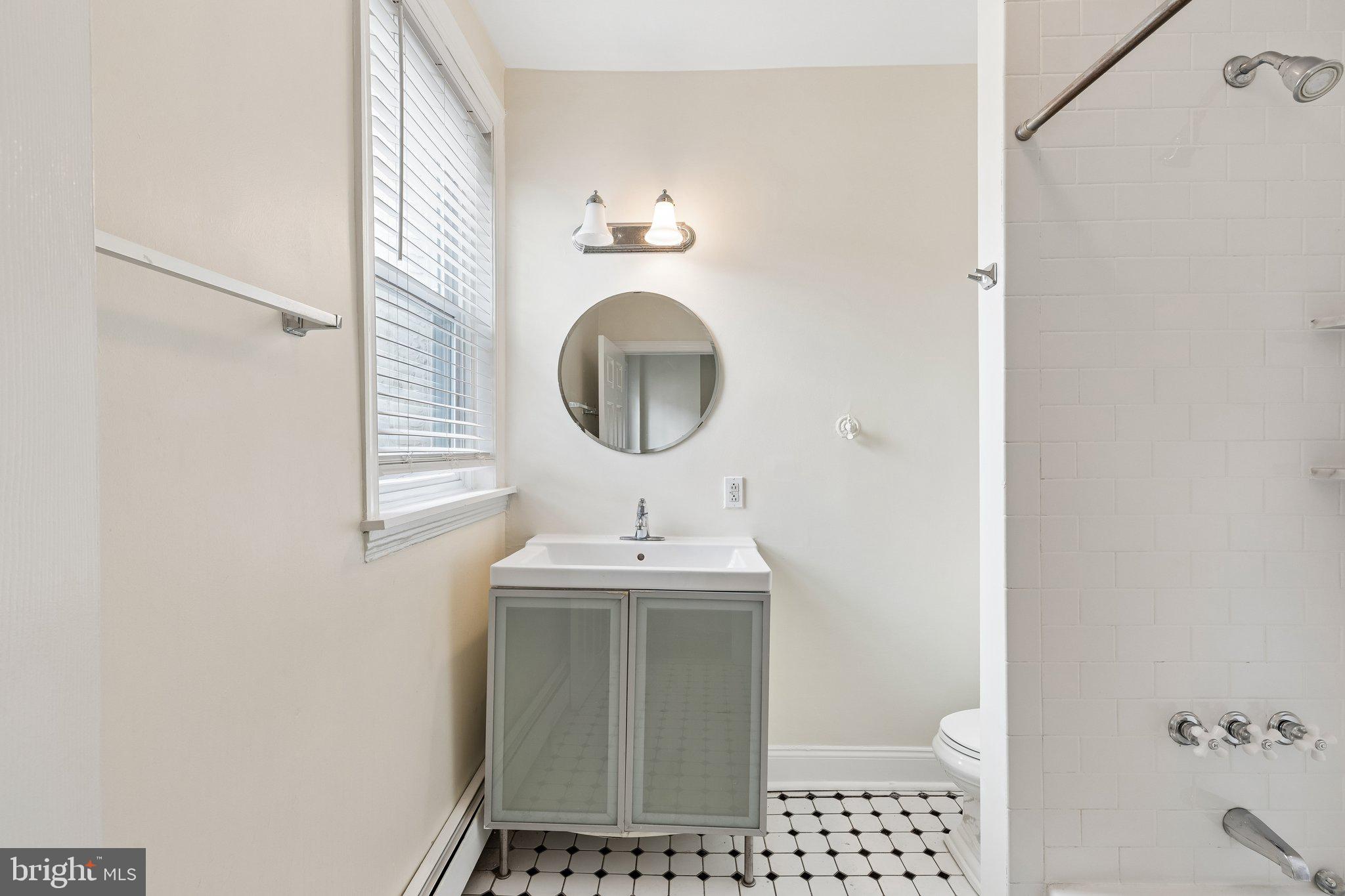 714 South 18th Street Philadelphia, PA 19146 - Photo 12 of 28 a bathroom with a sink a toilet and a mirror