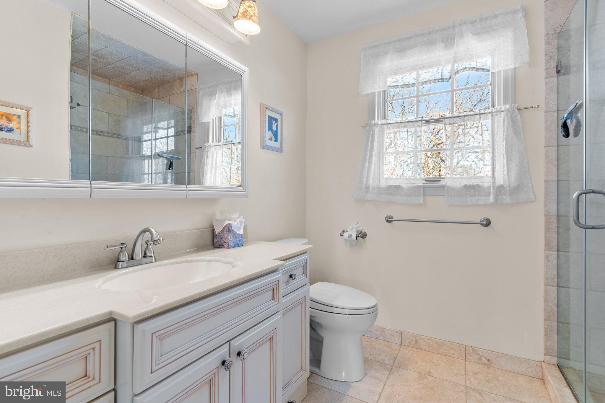 110 Teal Drive Doylestown, PA 18901 - Photo 18 of 30 a bathroom with a sink a toilet and a window