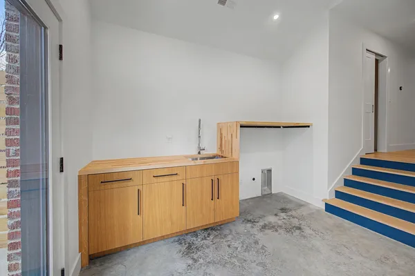 a utility room with a washer and dryer