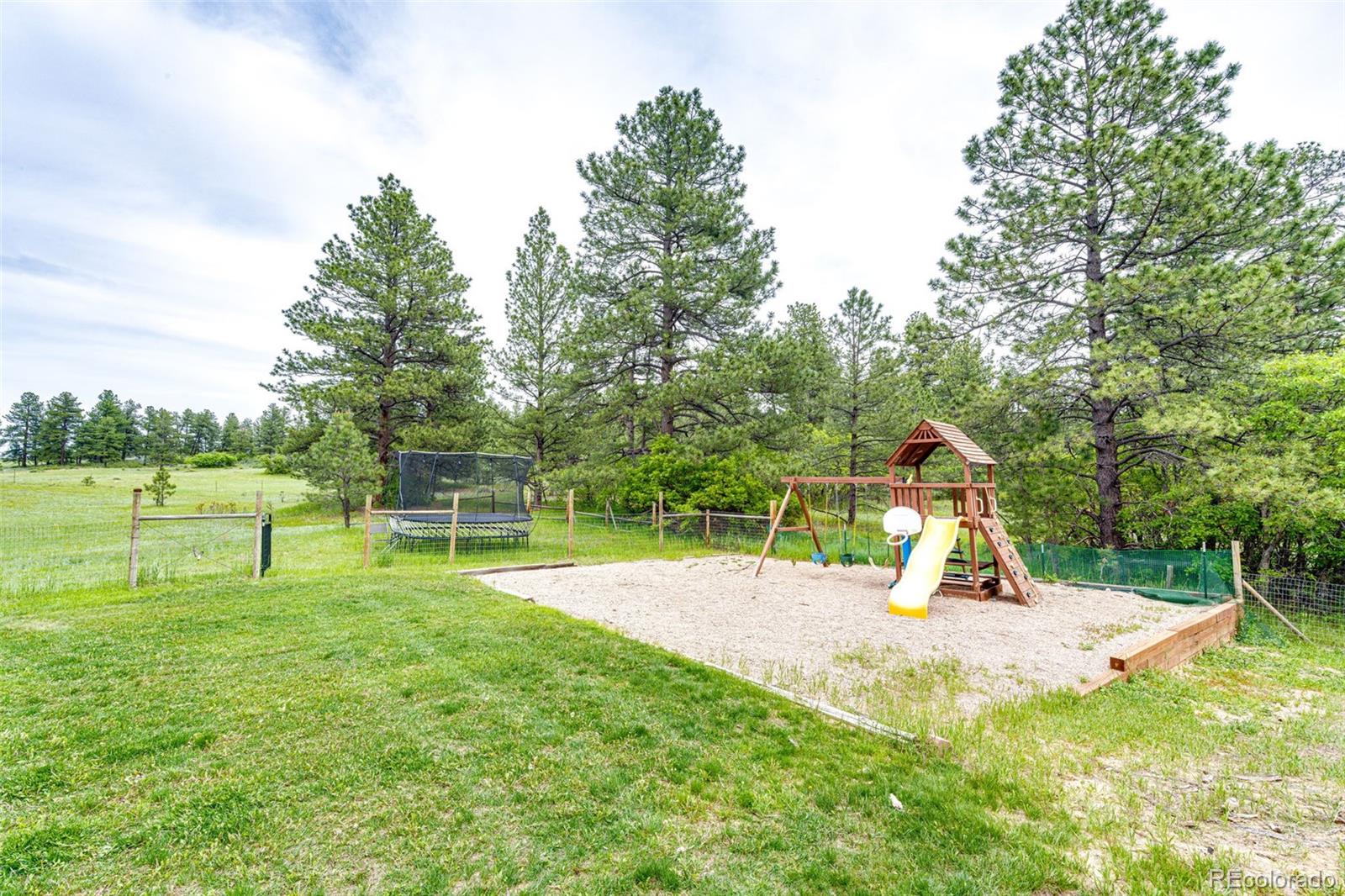 8788 East Tanglewood Road Franktown, CO 80116 - Photo 41 of 48 a view of a park with swings