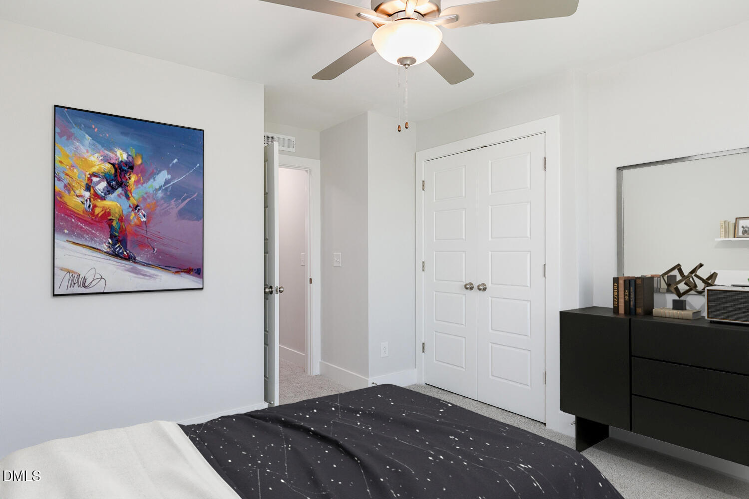 133 Silver Pne Drive Angier, NC 27501 - Photo 12 of 51 a bedroom with a bed and a chandelier