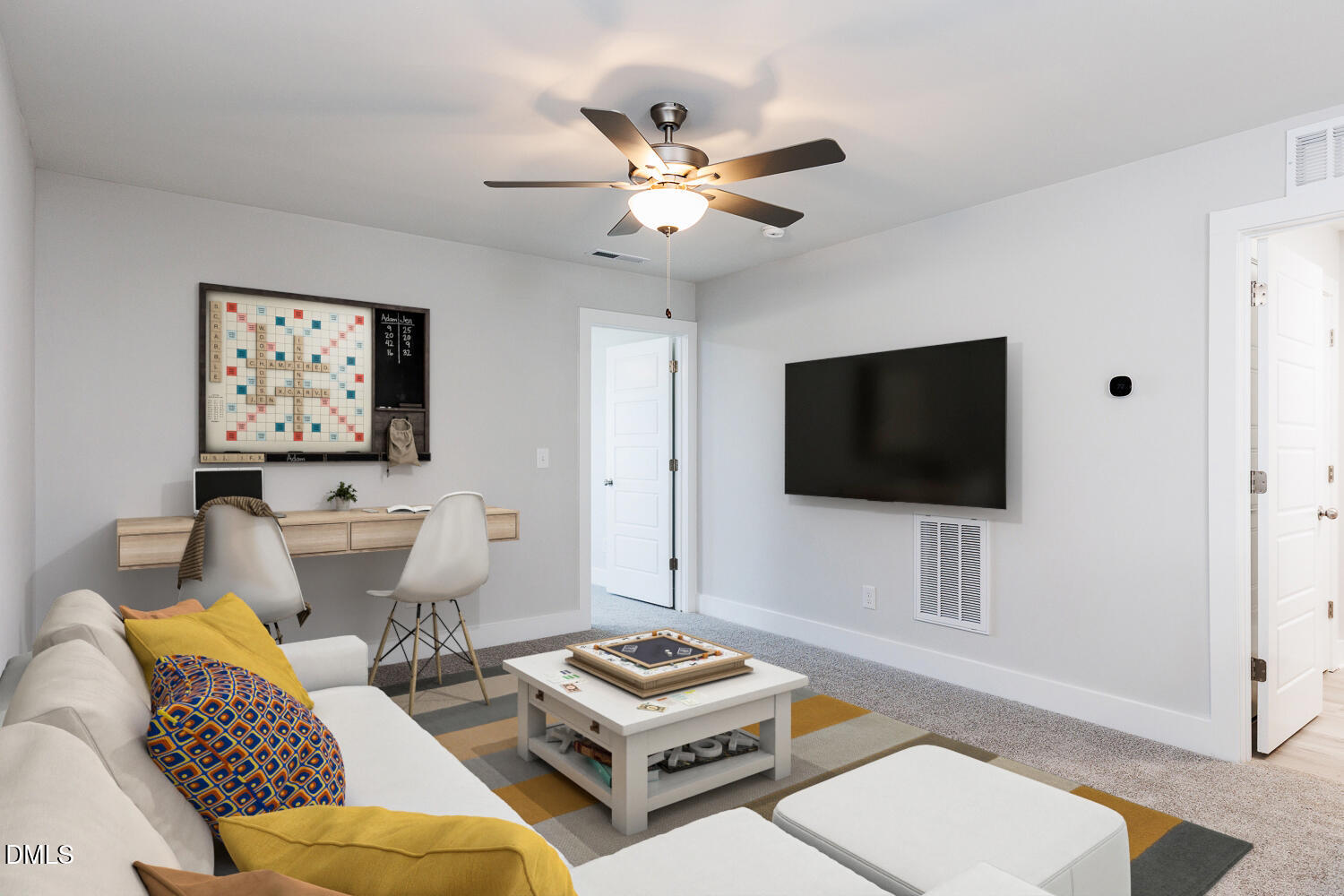 133 Silver Pne Drive Angier, NC 27501 - Photo 13 of 51 a living room with furniture and a flat screen tv