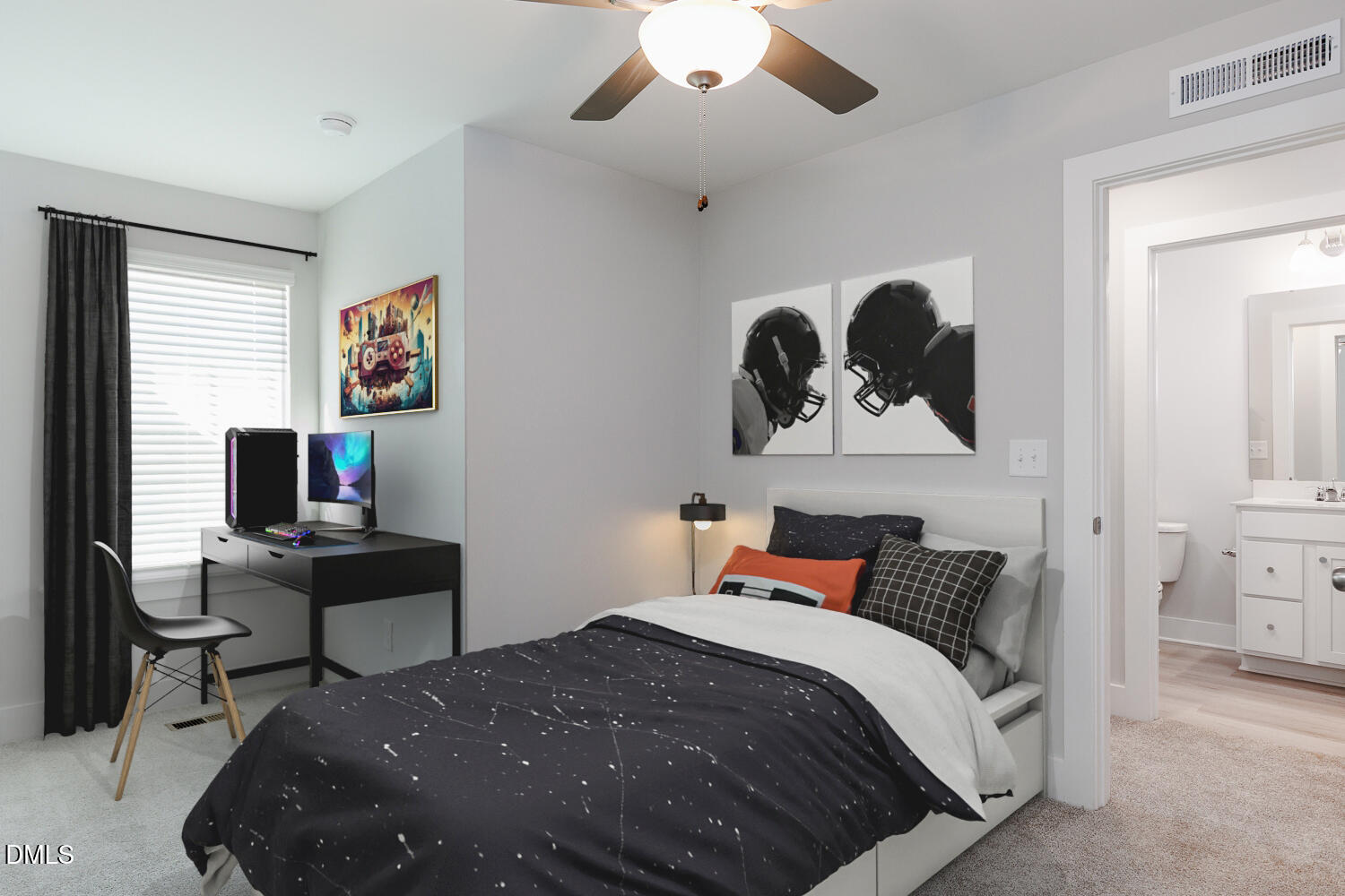 133 Silver Pne Drive Angier, NC 27501 - Photo 14 of 51 a bedroom with a bed and a flat screen tv