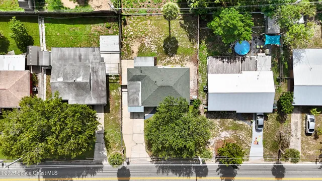 front view of a building with a street