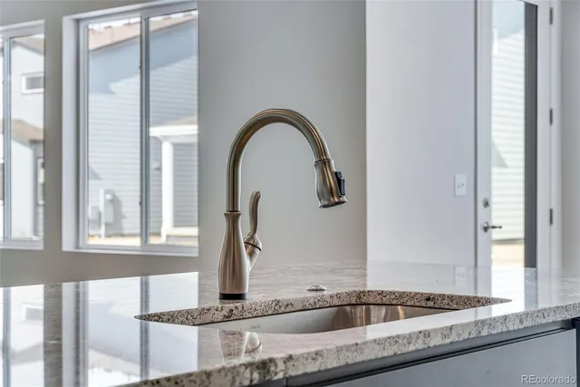 a close view of sink and tap