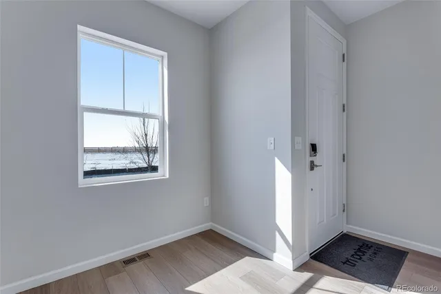 an empty room with a window