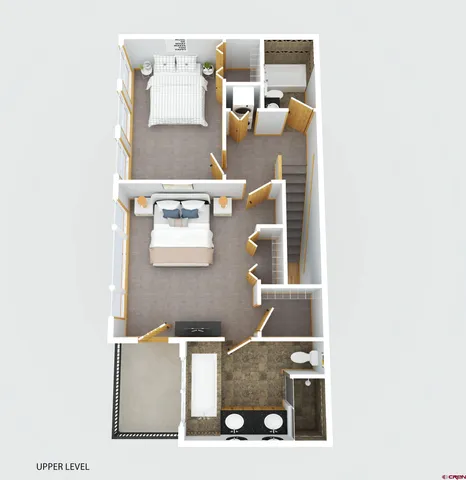 a picture of a bench in front of door