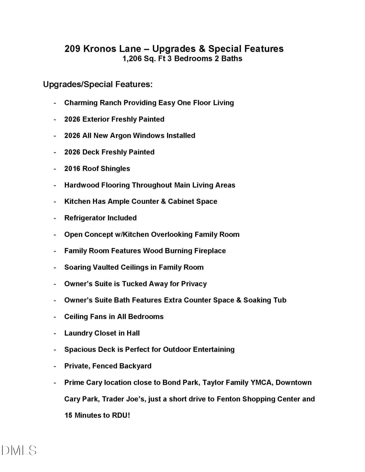 209 Kronos Lane Cary, NC 27513 - Photo 3 of 28 Special Features & Benefits_JPEG