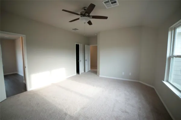 a view of a livingroom with a window