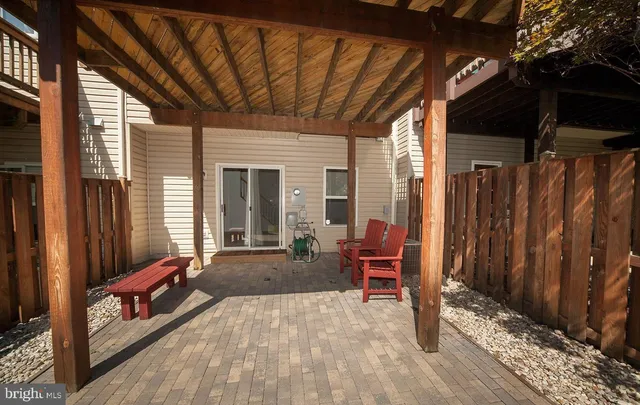 a outdoor space with furniture