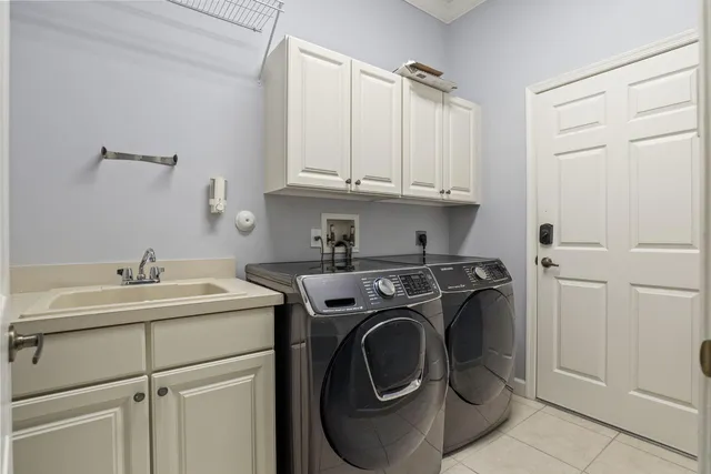 an aerial view of city and lake