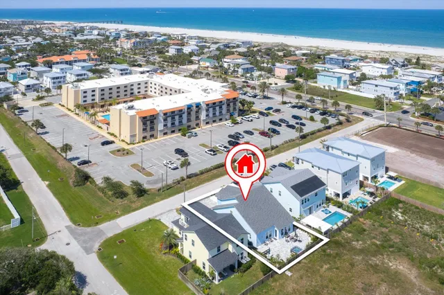 an aerial view of a city