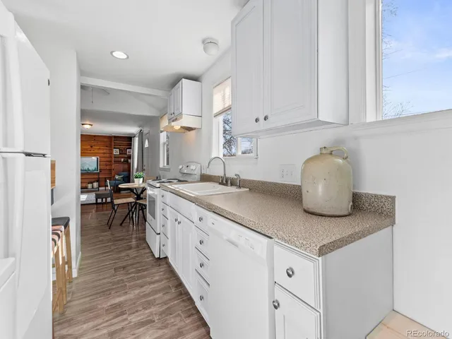 a kitchen with sink cabinets and counter space