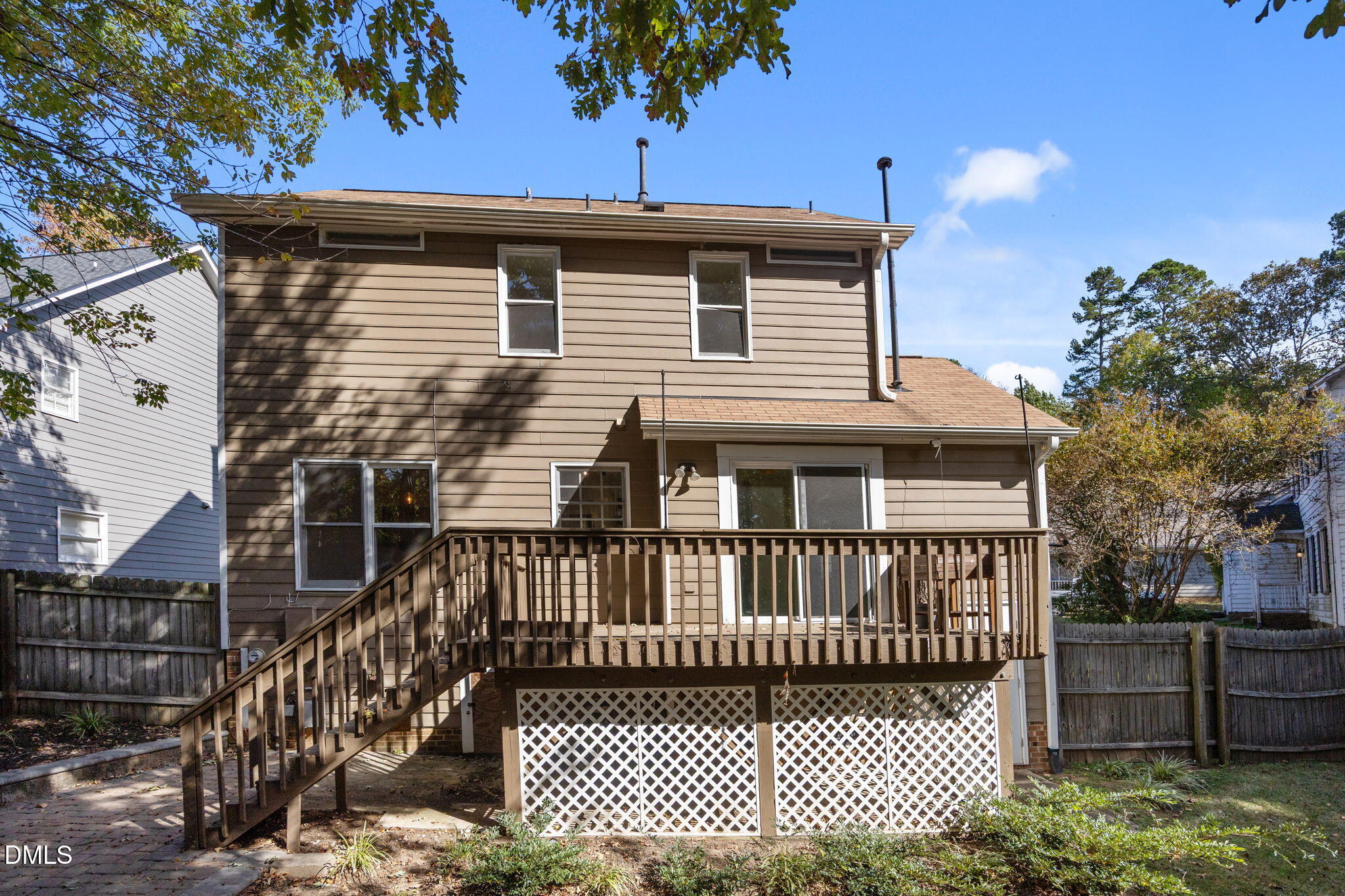 102 Korbel Place Cary, NC 27513 - Photo 35 of 43 a view of a house with wooden deck