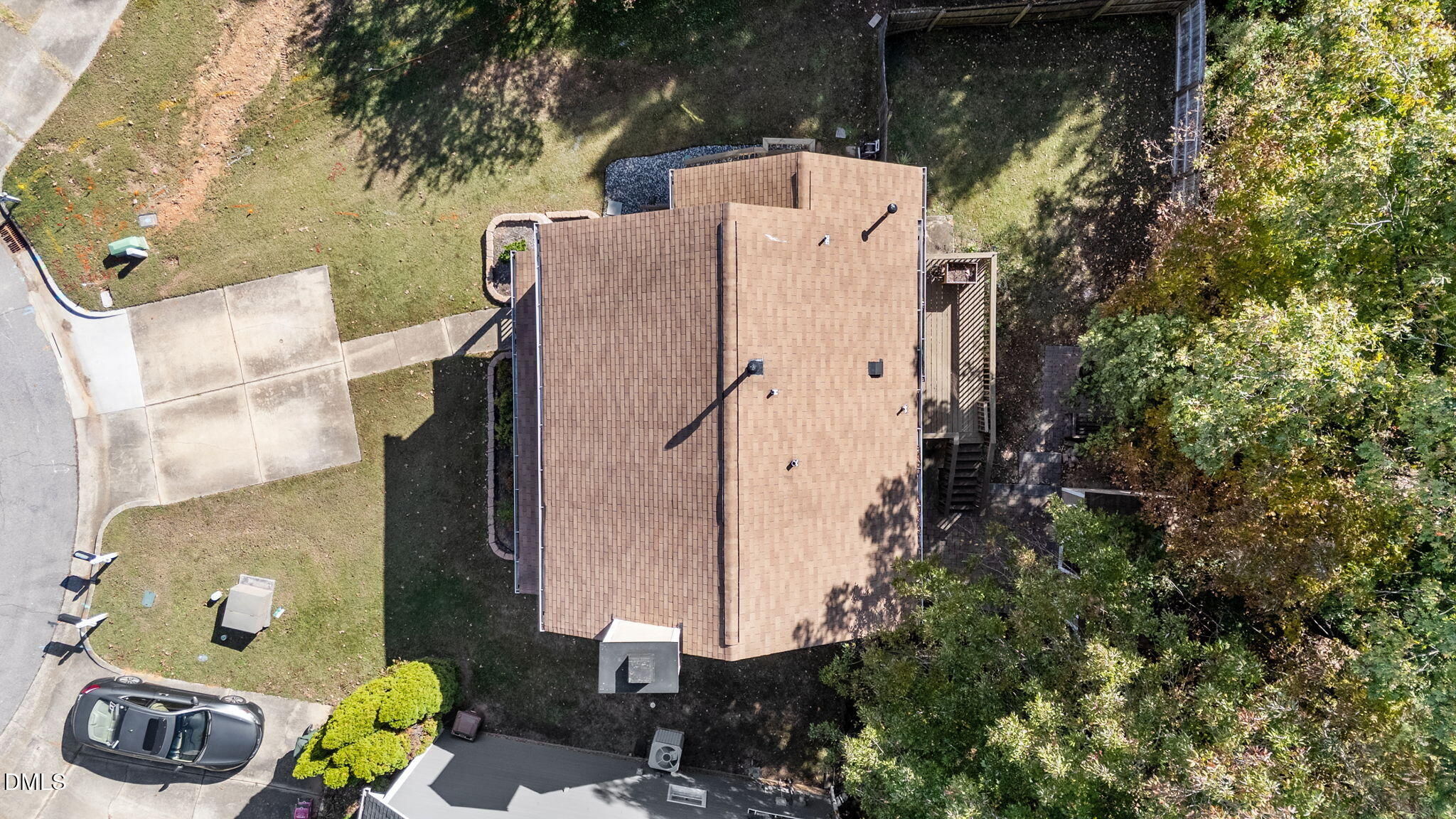 102 Korbel Place Cary, NC 27513 - Photo 43 of 43 an aerial view of a house with garden