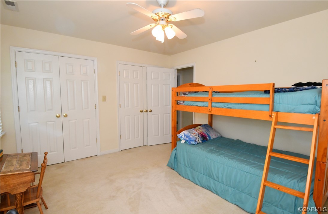 1438 Palmore Road Powhatan, VA 23139 - Photo 31 of 41 Bedroom number 4 on second floor. Double closet and ceiling fan.
