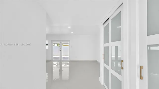 a view of hallway with stairs