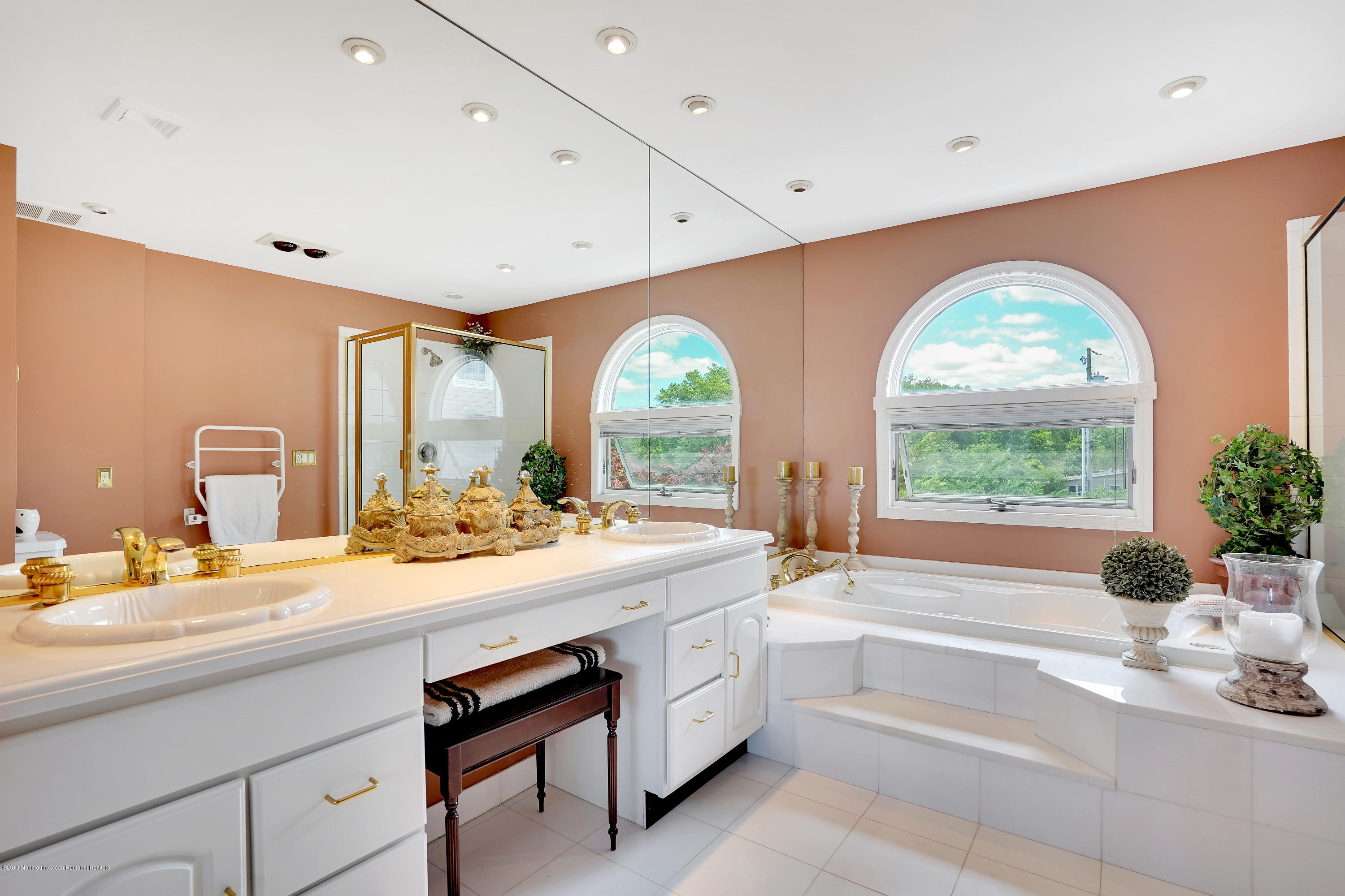 33 Hulse Landing Road Brick, NJ 08723 - Photo 25 of 42 a bathroom with a double vanity sink and a large mirror