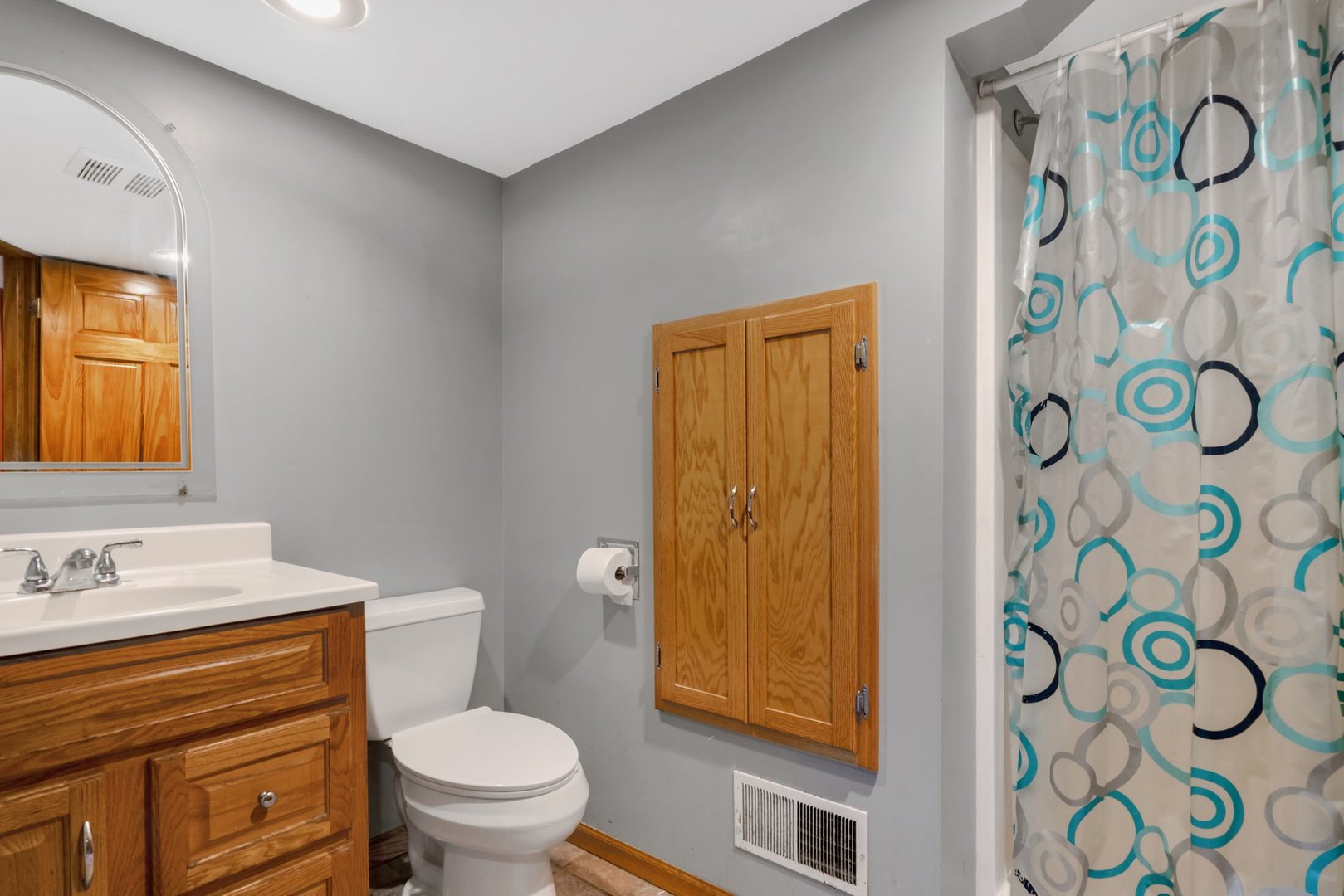 13130 McKanna Road Minooka, IL 60447 - Photo 22 of 56 a bathroom with a granite countertop toilet and a sink
