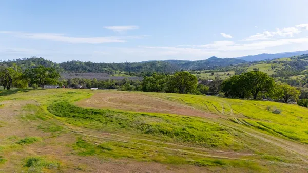 a view of an outdoor space and mountain view