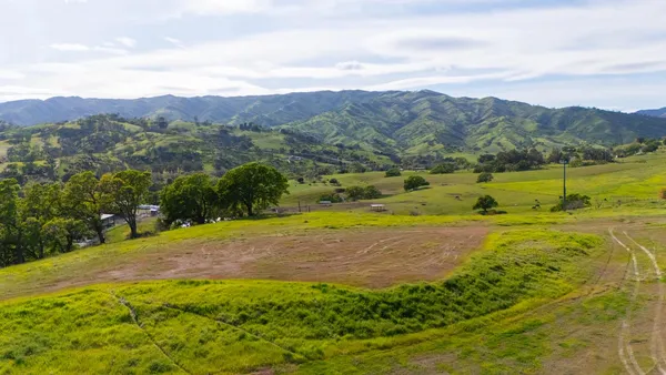 a view of an outdoor space and mountain view
