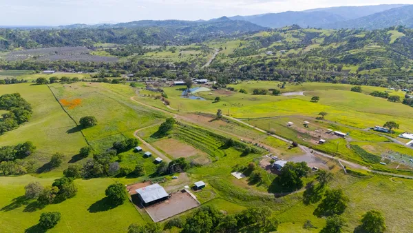 a view of a city with an ocean