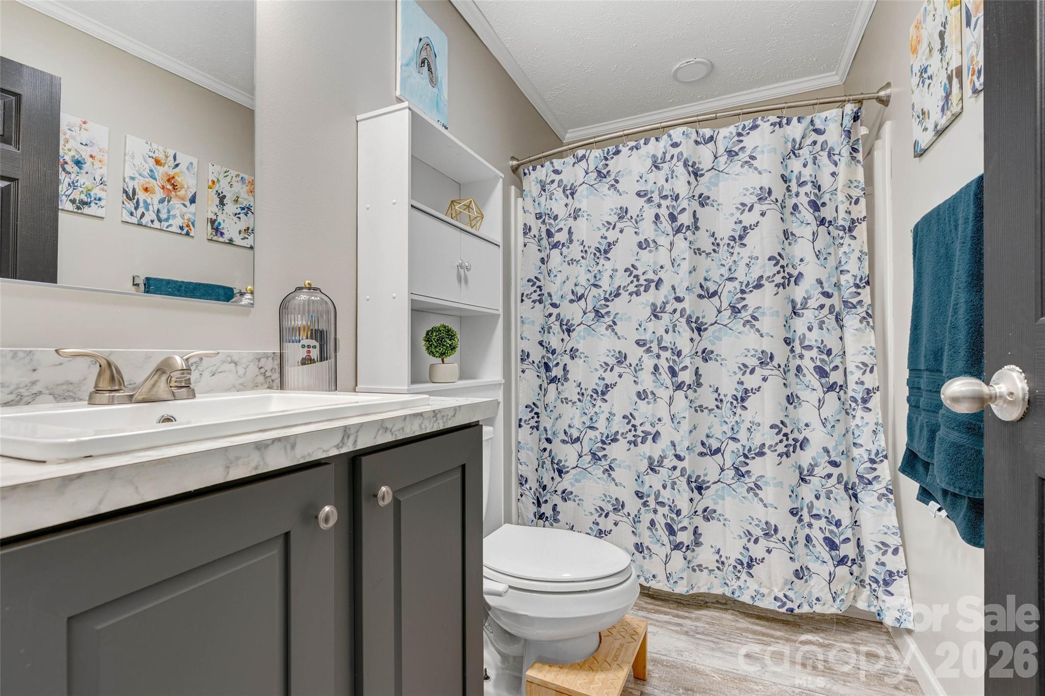 5007 Carlos Road Catawba, NC 28609 - Photo 23 of 29 a bathroom with a sink toilet and shower