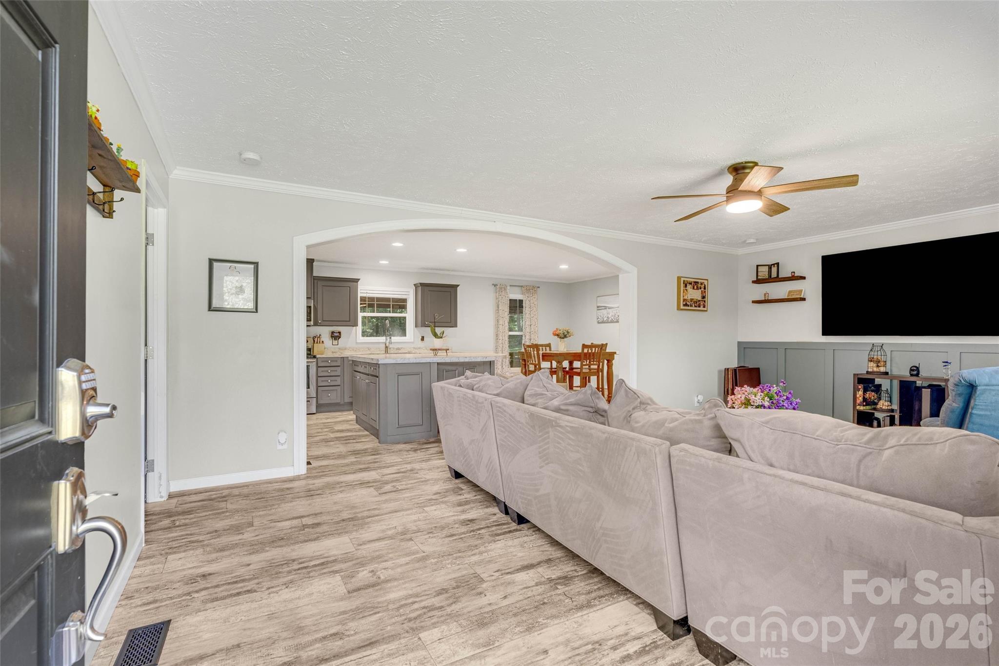 5007 Carlos Road Catawba, NC 28609 - Photo 5 of 29 a living room with furniture and a flat screen tv