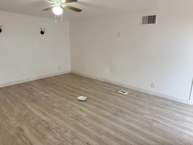 wooden floor in a room