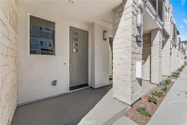 an entryway with a door