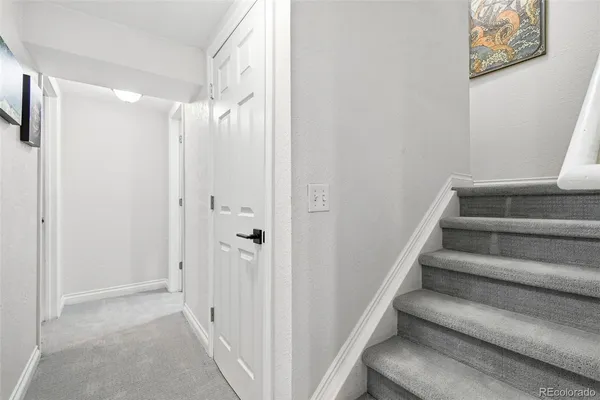 a view of an entryway with staircase