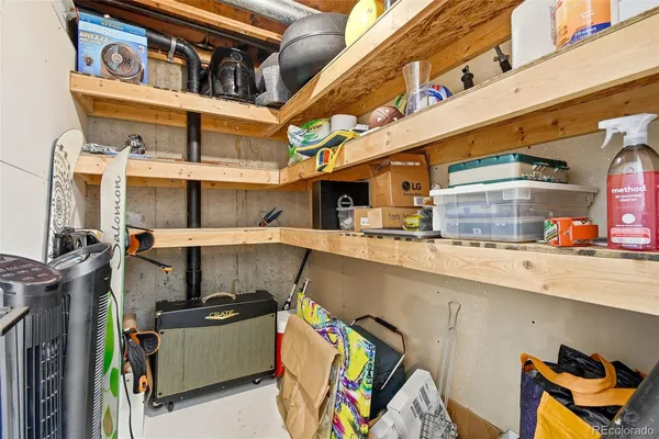 a view of storage and utility room