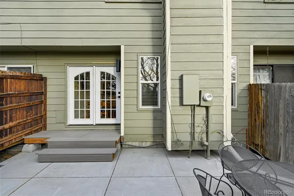 a view of front door of house