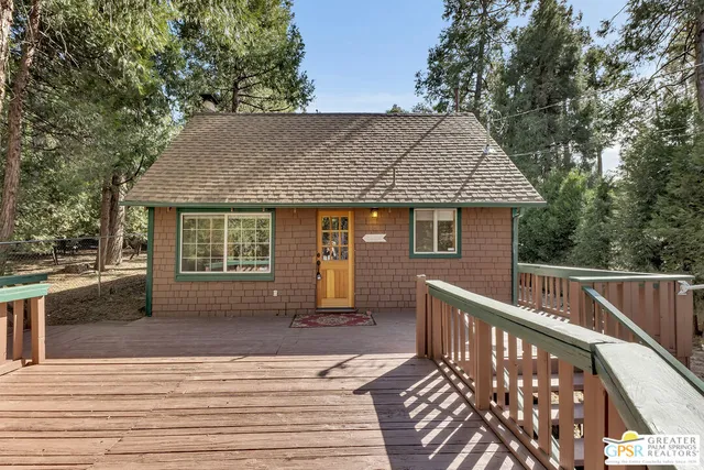 a view of a house with a deck