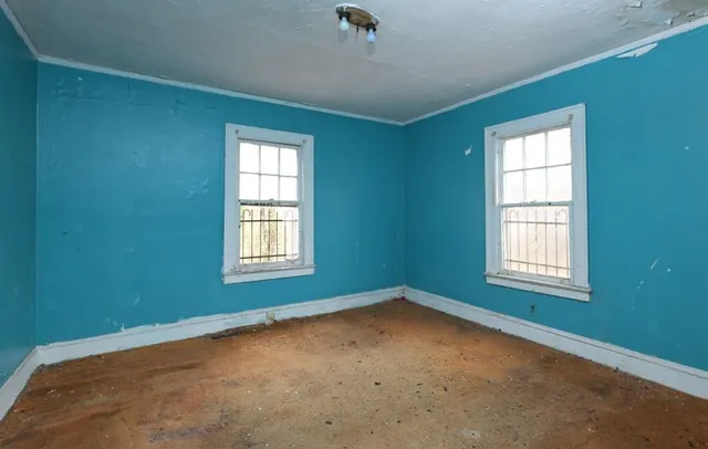 an empty room with a window