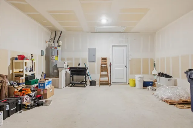 a view of a room with storage