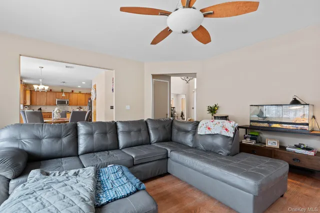 a living room with furniture and a couch