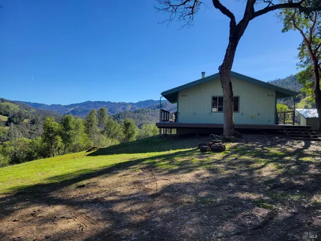 a house view with a outdoor space