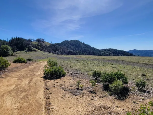 a view of lake with mountain in background