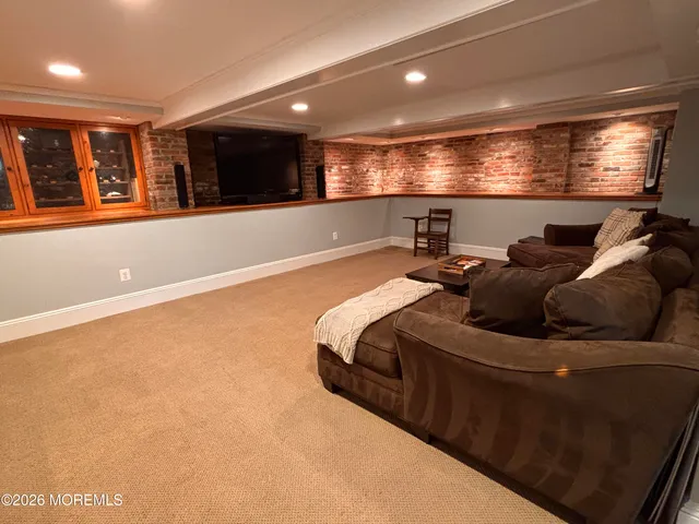 a bed room with furniture and a projector