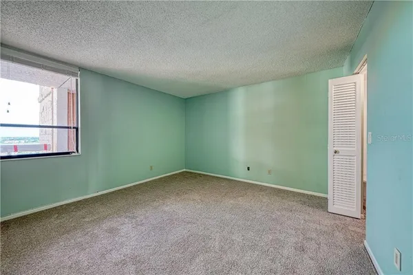 an empty room with a window