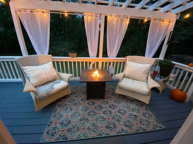192 Beach Road Prudence Island, RI 02872 - Photo 3 of 36 Enjoy the evening on the deck with firepit