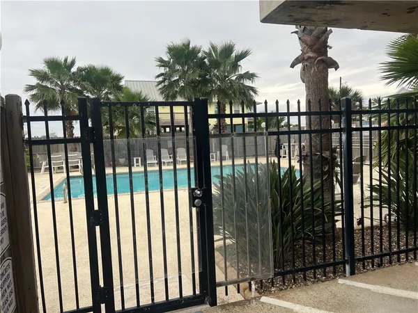a view of a building from a balcony